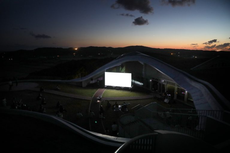 Rooftop Screening, SOLO show, Nagasaki Prefectural Archeological Center, Iki Island, Japan